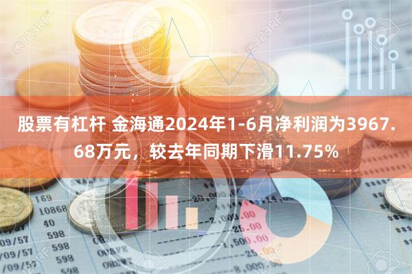 股票有杠杆 金海通2024年1-6月净利润为3967.68万元，较去年同期下滑11.75%