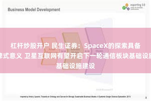 杠杆炒股开户 民生证券：SpaceX的探索具备里程碑式意义 卫星互联网有望开启下一轮通信板块基础设施建设