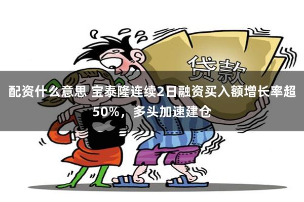 配资什么意思 宝泰隆连续2日融资买入额增长率超50%，多头加速建仓